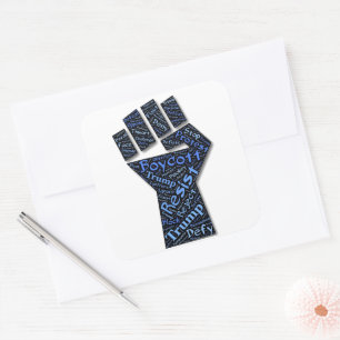 Cuadrada Resist Pegatina