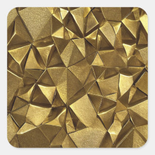 Cuadrada Resumen Pegatina de Gold Square