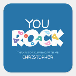 Cuadrada Rock Rock Climbing Gracias Pegatina