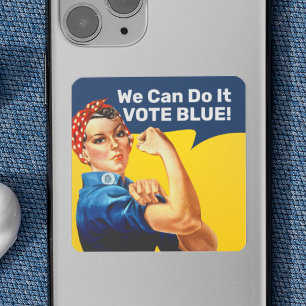 Cuadrada Rosie the Riveter   PEGATINA