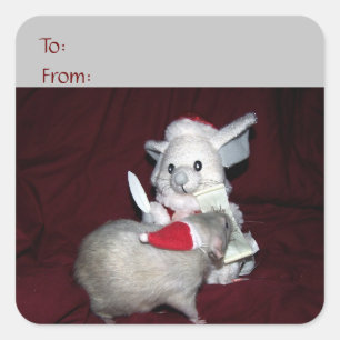 Cuadrada Ruby Gift Pegatina