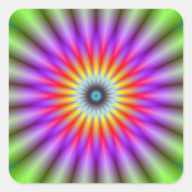 Cuadrada Rueda de color pegatina (Anverso)