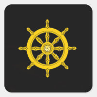 Rueda del pegatina de Dharma - negro