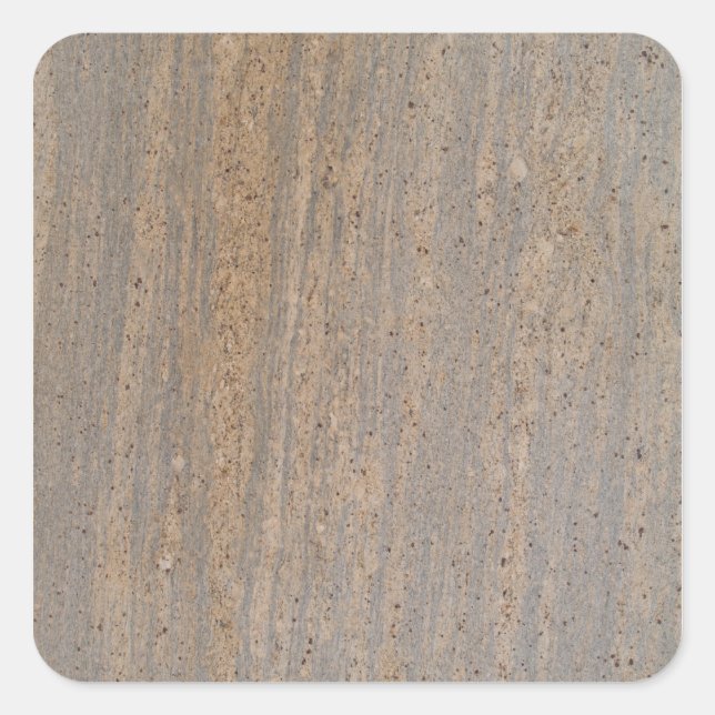 Cuadrada Rusty Brown Marble Square Pegatina (Anverso)