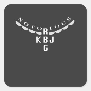 Cuadrada Ruth Ginsburg y Ketanji Jackson Square Pegatina