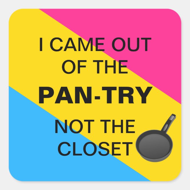 Cuadrada Salí de la panacea y no del Pegatina de Closet (Anverso)