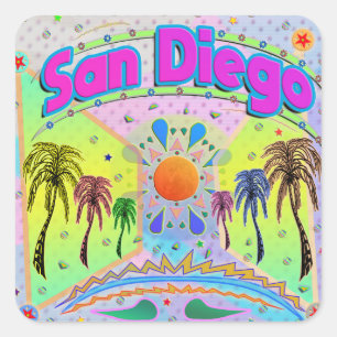 Cuadrada San Diego Calm Desire Pegatina