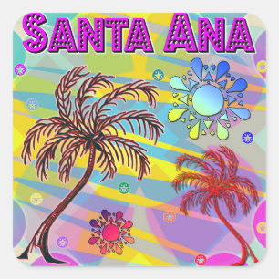 Cuadrada Santa Ana Feliz y Pegatina de la Esperanza