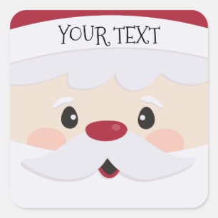 Cuadrada Santa lindo hace frente al pegatina personalizado