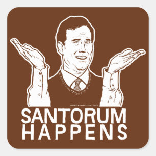 Cuadrada Santorum sucede pegatina