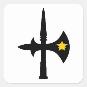 Cuadrada SCA Bryn Gwlad Populace Badge Pegatina