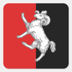 Cuadrada SCA Gleann Abhann Populace Badge Pegatina