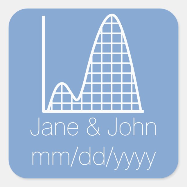 Cuadrada Se agrega en el Pegatina Periwinkle (Anverso)