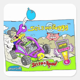 Cuadrada SeismoSquad Seismo Buggy Pegatina
