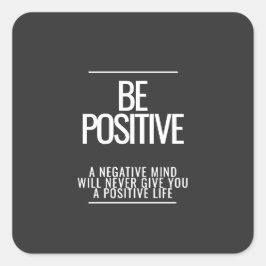 Cuadrada Ser Pegatina positivo