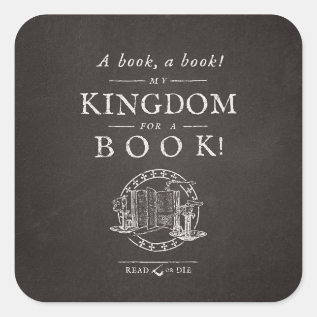 Cuadrada Shakespeare Cita Funny Square Pegatina (Anverso)