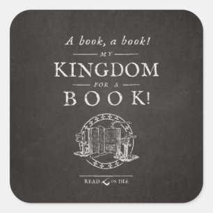 Cuadrada Shakespeare Cita Funny Square Pegatina