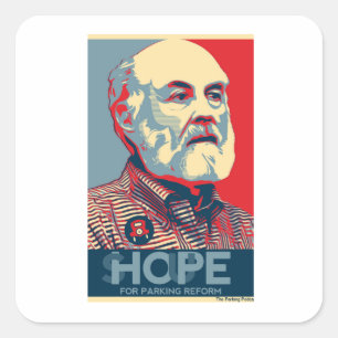 Cuadrada Shoup Hope Pegatina