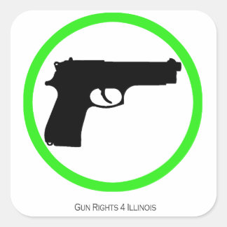 Cuadrada ¡Sí, armas! pegatina De Bienvenida De Las Armas De