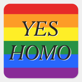 Cuadrada sí pegatina homo