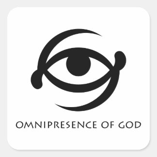 Cuadrada Símbolo de Adinkra pegatina Onyakopon Aniwa-Divine