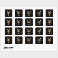 Símbolo de escorpión de tono dorado Pegatina zodia