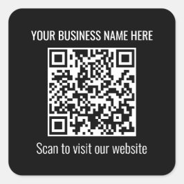 Cuadrada Simple QR Code Moderno Pegatina cuadrado negro