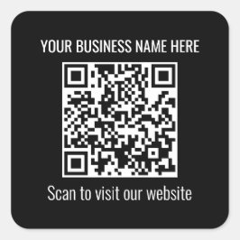 Cuadrada Simple QR Code Moderno Pegatina cuadrado negro