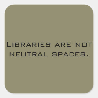 Cuadrada Sin pegatina de bibliotecas neutrales