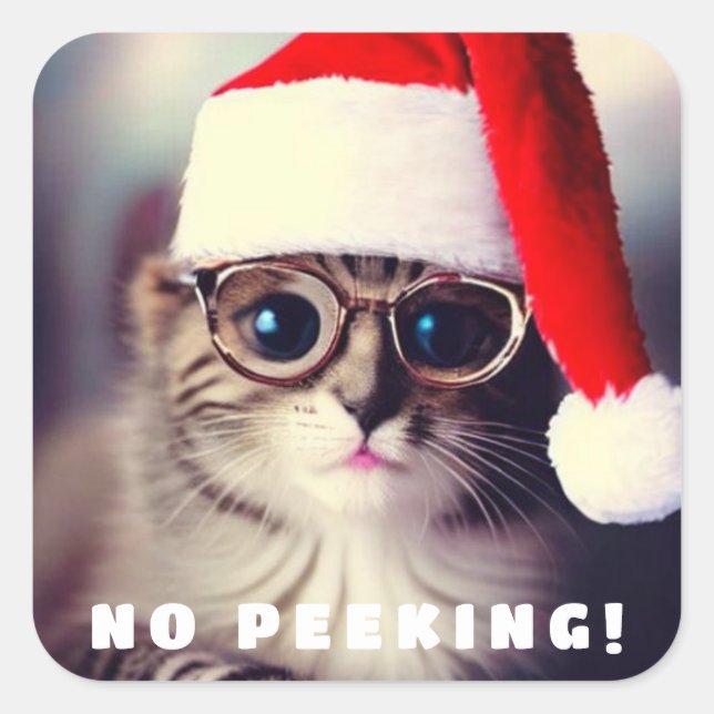 Cuadrada Sin Pegatina redondeado clásico de peeking (Anverso)