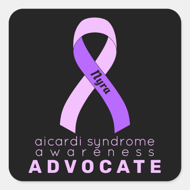 Cuadrada Síndrome de Aicardi Advocate Pegatina de la Plaza  (Anverso)
