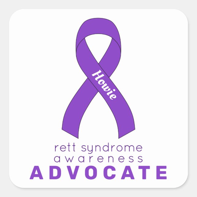 Cuadrada Síndrome de Rett Advocate Pegatina de la Plaza Bla (Anverso)