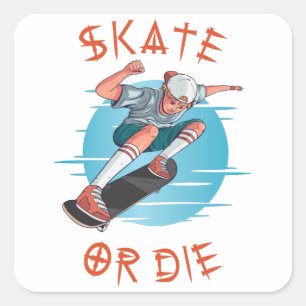 Cuadrada Skateboarder Boy Square Pegatina