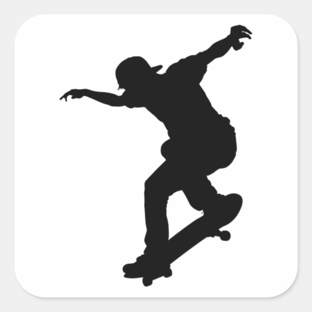 Cuadrada Skateboarding, Pegatina de patinadores (Anverso)