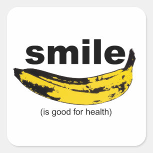 Cuadrada SMILE es bueno para la salud Pegatina de Square