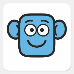 Cuadrada Smilo Happy Face pegatina