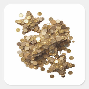 Cuadrada Snappy Gold ESTRELLAS DORADAS Pegatina de manualid