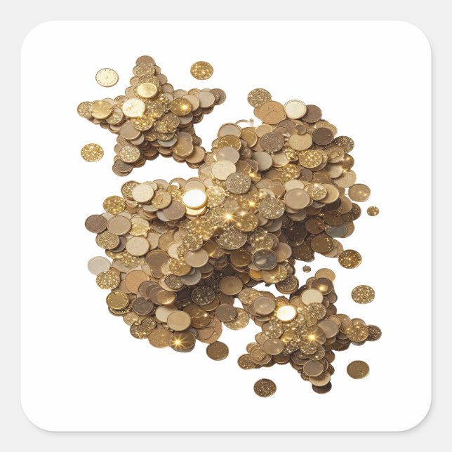 Cuadrada Snappy Gold ESTRELLAS DORADAS Pegatina de manualid (Anverso)