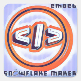 Cuadrada SNÖWFLAKE MAKER - EMbED - pegatina