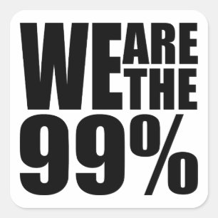 Cuadrada Somos el 99% Pegatina