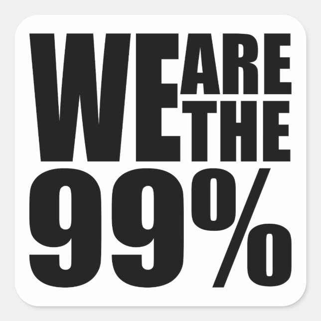 Cuadrada Somos el 99% Pegatina (Anverso)