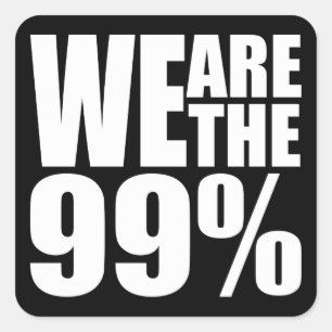 Cuadrada Somos el pegatina del 99%