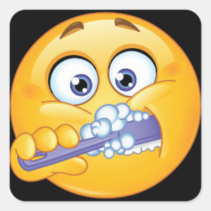 Cuadrada Sonrisa - Cepíllate con tu Pegatina de dientes