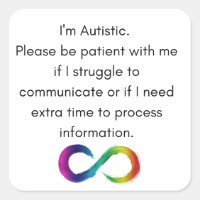 Soy autista - Pegatina de comunicación