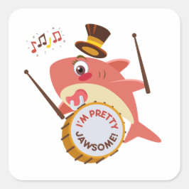 Cuadrada Soy el Bonito Jawsome Pun Square Pegatina