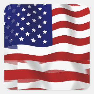 Cuadrada Soy Pegatina de Love-USA_ Square