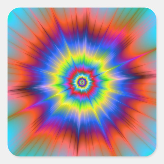 Cuadrada ¡Splat! Pegatina (Anverso)