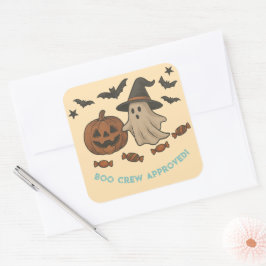 Cuadrada Spooky Cute Halloween Pegatina - Boos, bats & Cand