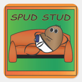 Cuadrada Spud Stud Pegatina