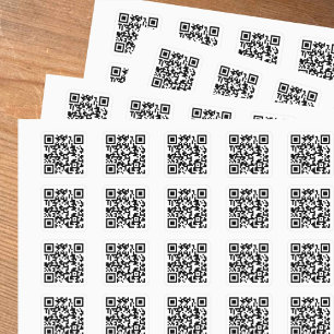 Cuadrada Su Pegatina cuadrado de códigos QR Plus Business D